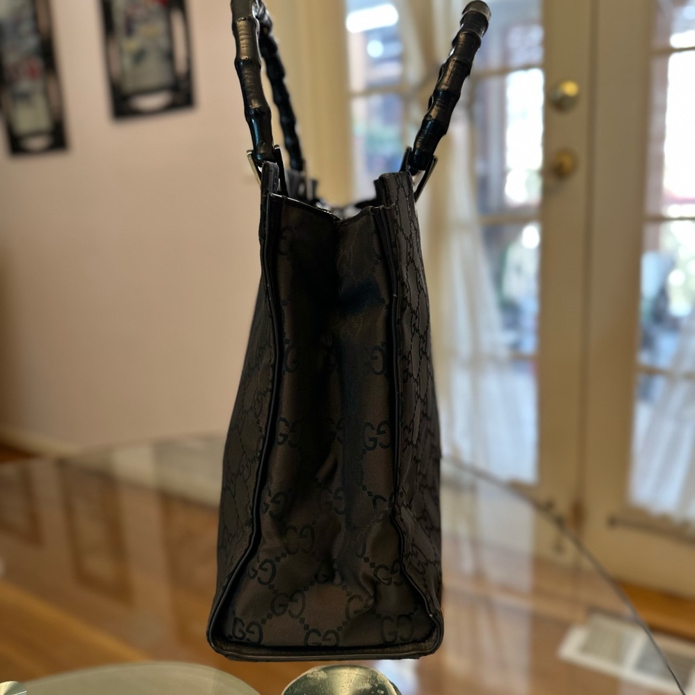 Gucci Black Monogram Tote Bag - Picture 4 of 13